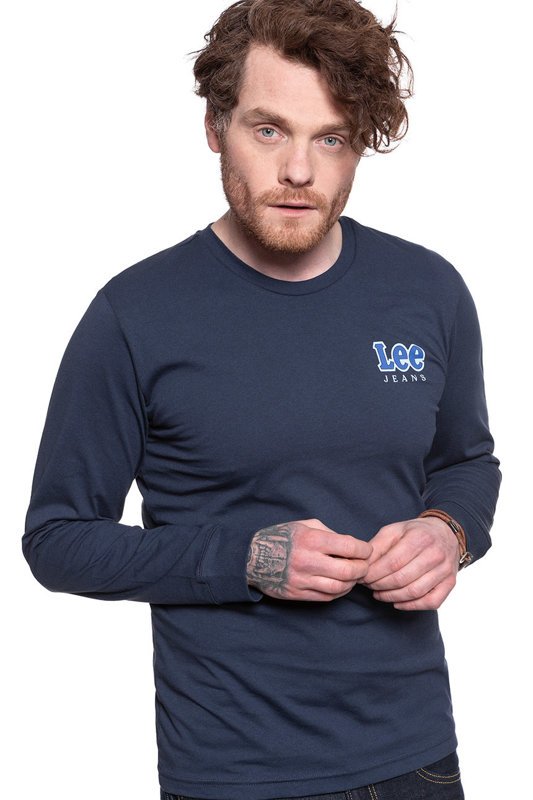 LEE LS CHEST LOGO TEE DARK NAVY L64SFENM