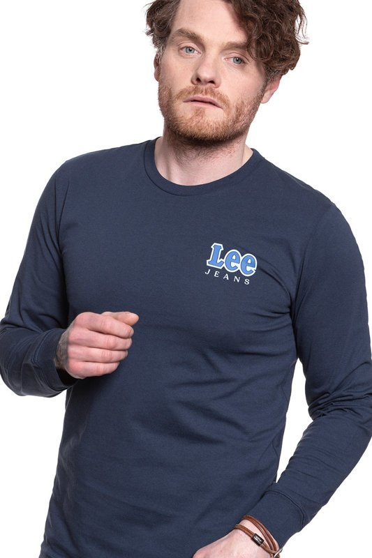 LEE LS CHEST LOGO TEE DARK NAVY L64SFENM