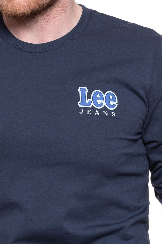 LEE LS CHEST LOGO TEE DARK NAVY L64SFENM