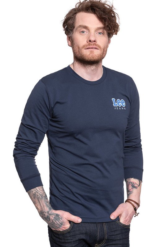 LEE LS CHEST LOGO TEE DARK NAVY L64SFENM