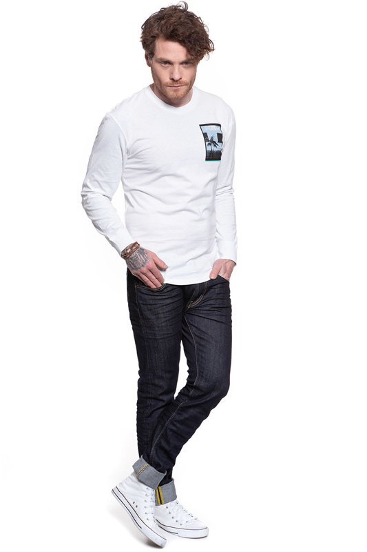 LEE LS GRAPHIC CREW BRIGHT WHITE L63DFELJ