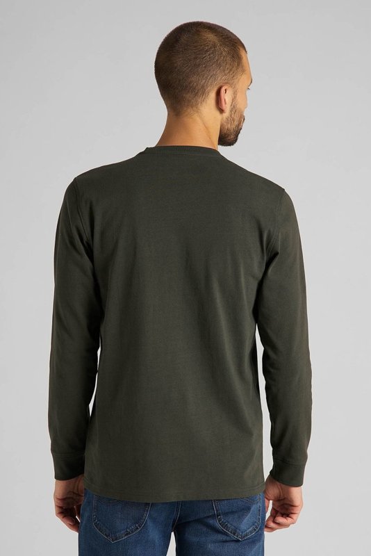 LEE LS POCKET TEE MĘSKI LONGSLEEVE REGULAR FIT SERPICO GREEN L64QSWOJ