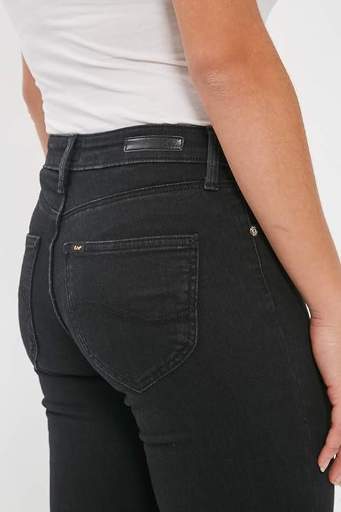 LEE MARION STRAIGHT DAMSKIE SPODNIE JEANSOWE BLACK RINSE L301GY47