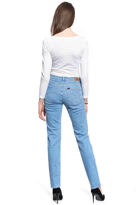 LEE MARION STRAIGHT DAMSKIE SPODNIE JEANSOWE MID LINA L301OPSR