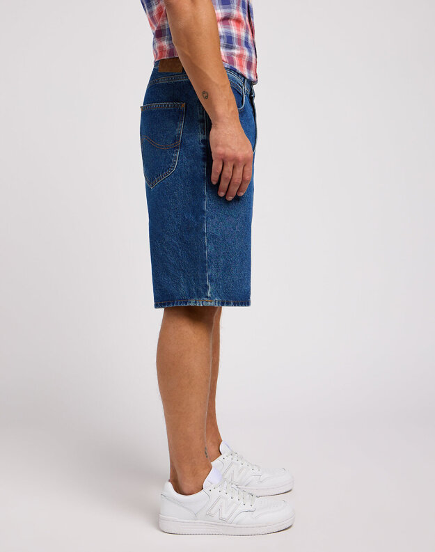 LEE MESKIE SPODNIE ASHER SHORT MID STONE WASH 112349331