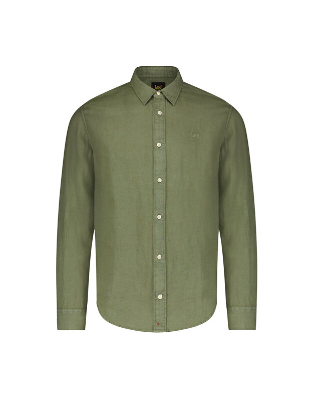 LEE PATCH SHIRT MĘSKA KOSZULA ELEGANCKA LOGO OLIVE GROVE 112350072