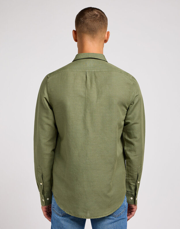 LEE PATCH SHIRT MĘSKA KOSZULA ELEGANCKA LOGO OLIVE GROVE 112350072