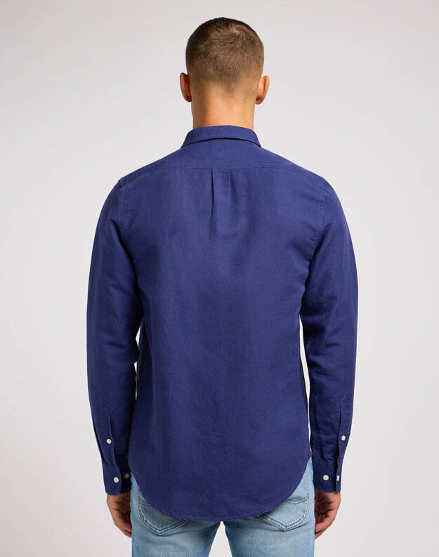 LEE PATCH SHIRT MĘSKA KOSZULA ELEGANCKA MEDIEVAL BLUE 112349964