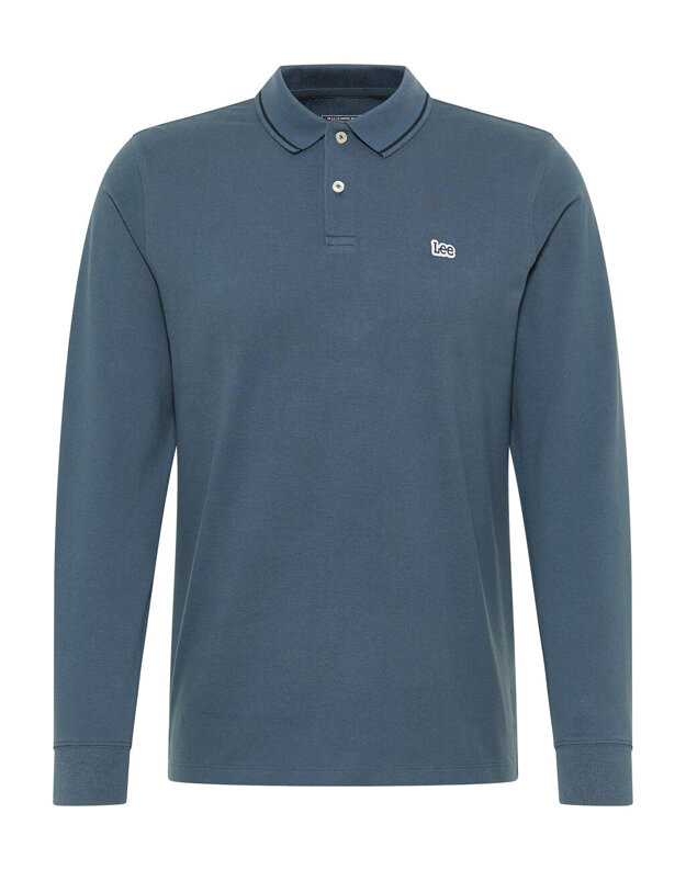 LEE PIQUE POLO MESKA KOSZULKA Z DŁUGIM RĘKAWEM LONGSLEEVE DEEP WATERS L61VRLA62