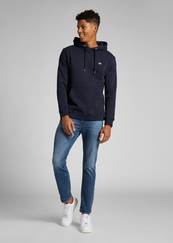 LEE PLAIN HOODIE REGULAR FIT MIDNIGHT NAVY L80YTJMA