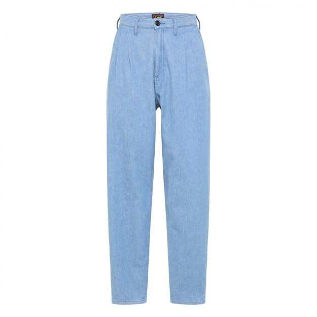 LEE PLEATED STELLA TAPER DAMSKIE SPODNIE JEANSOWE JEANSY LIGHT LINNEN L30VNBYK