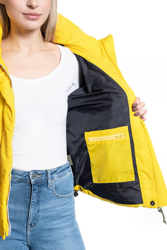 LEE PUFFER JACKET DAMSKA KURTKA ZIMOWA LEMON ZEST L56VUMMM 