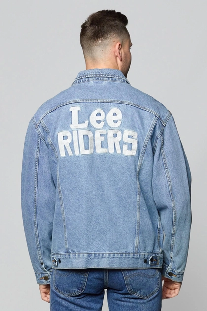 LEE RIDER JACKET SUPER MĘSKA KURTKA JEANSOWA STONEWASH L89ZRDVA