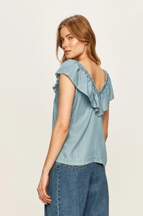 LEE RUFFLE TANK DAMSKA BLUZKA SKY BLUE L46GIINR