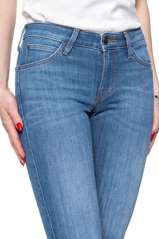 LEE SCARLETT CROPPED DAMSKIE SPODNIE JEANSOWE JEANSY DŻINSY RURKI