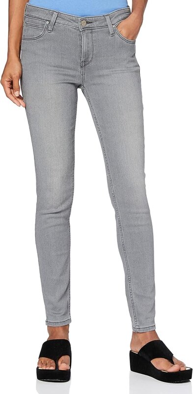 LEE SCARLETT DAMSKIE SPODNIE JEANSOWE JEANSY DŻINSY GREY WORN L526GYWU