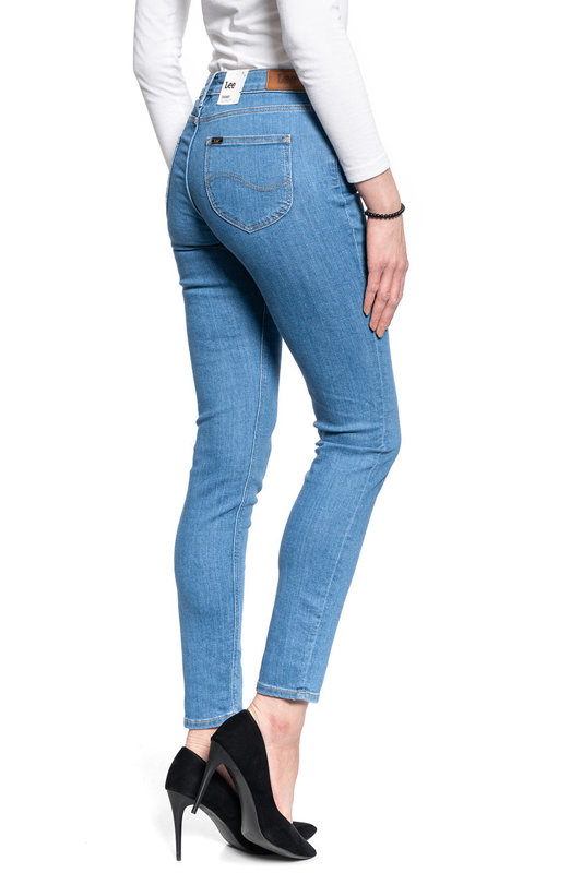 LEE SCARLETT SKINNY DAMSKIE SPODNIE JEANSOWE BRIGHT BLUE L526MANT