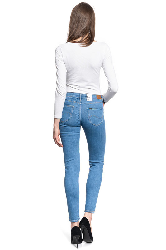 LEE SCARLETT SKINNY DAMSKIE SPODNIE JEANSOWE BRIGHT BLUE L526MANT