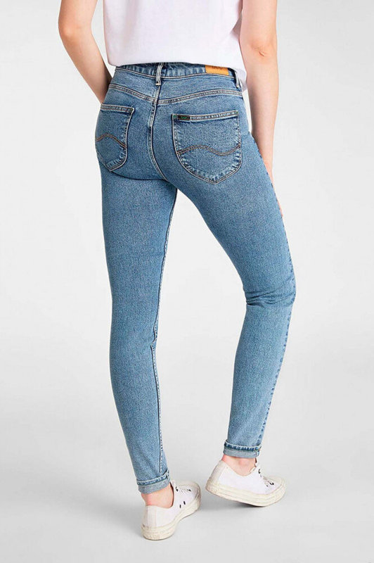 LEE SCARLETT SKINNY HIGH WAIST DAMSKIE SPODNIE JEANSOWE MENLO LIGHT L626LYIA