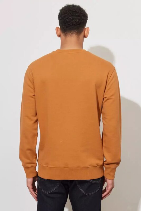 LEE SEASONAL LOGO CREW SWS MĘSKA BLUZA NADRUK CARAMEL L84QTJ99