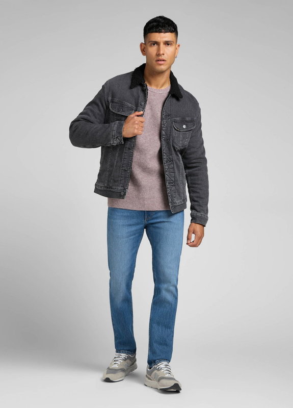 LEE SHERPA JACKET MĘSKA KURTKA JEANSOWA GRAVEL STONE L87ABBFC