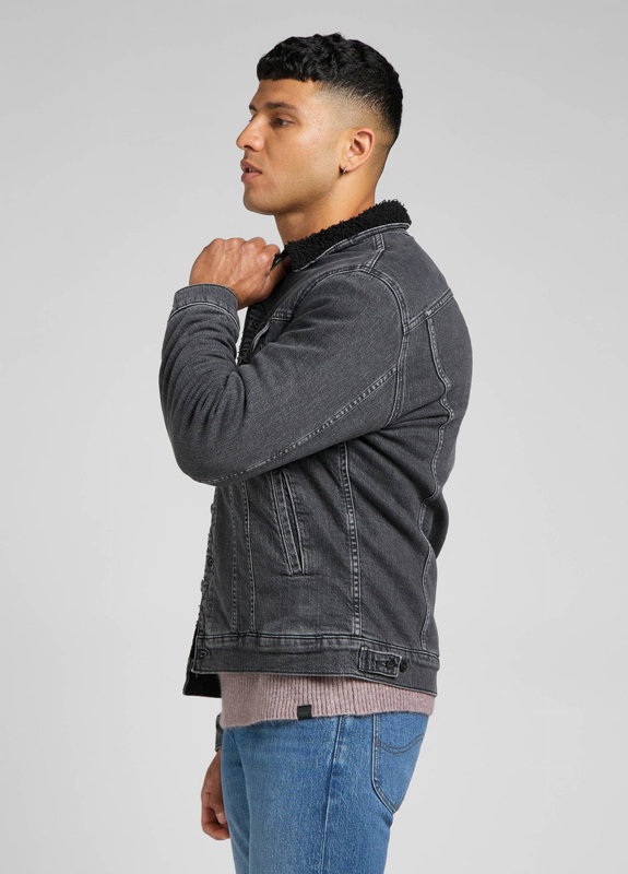 LEE SHERPA JACKET MĘSKA KURTKA JEANSOWA GRAVEL STONE L87ABBFC