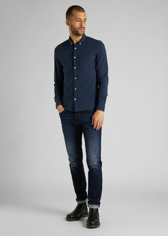 LEE SLIM BUTTON DOWN MĘSKA KOSZULA SKY CAPTIAN L66XRSHY