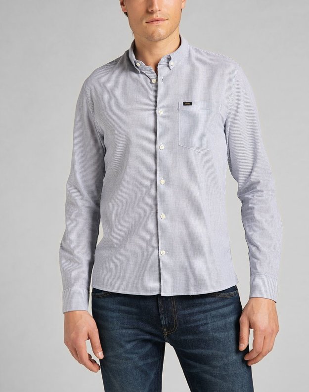 LEE SLIM BUTTON DOWN NAVY L66XMC35