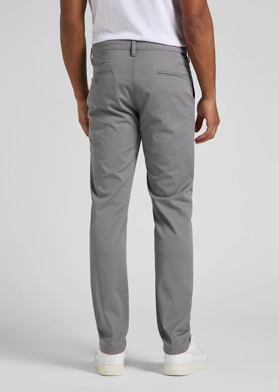 LEE SLIM CHINO MĘSKIE SPODNIE MATERIAŁOWE STEEL GREY L71LTY65