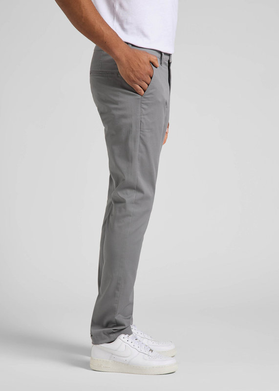 LEE SLIM CHINO MĘSKIE SPODNIE MATERIAŁOWE STEEL GREY L71LTY65