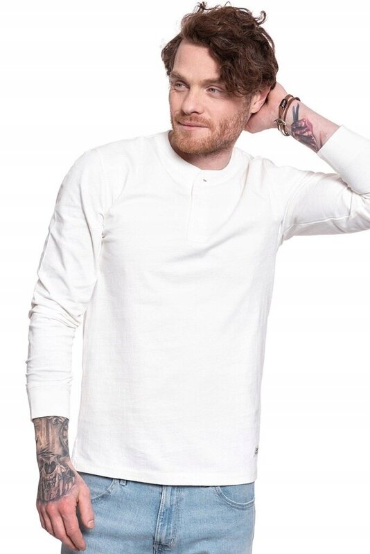 LEE SMALL LEGENDARY TEE MĘSKA KOSZULKA LONGSLEEVE OFF WHITE L61JSWMK