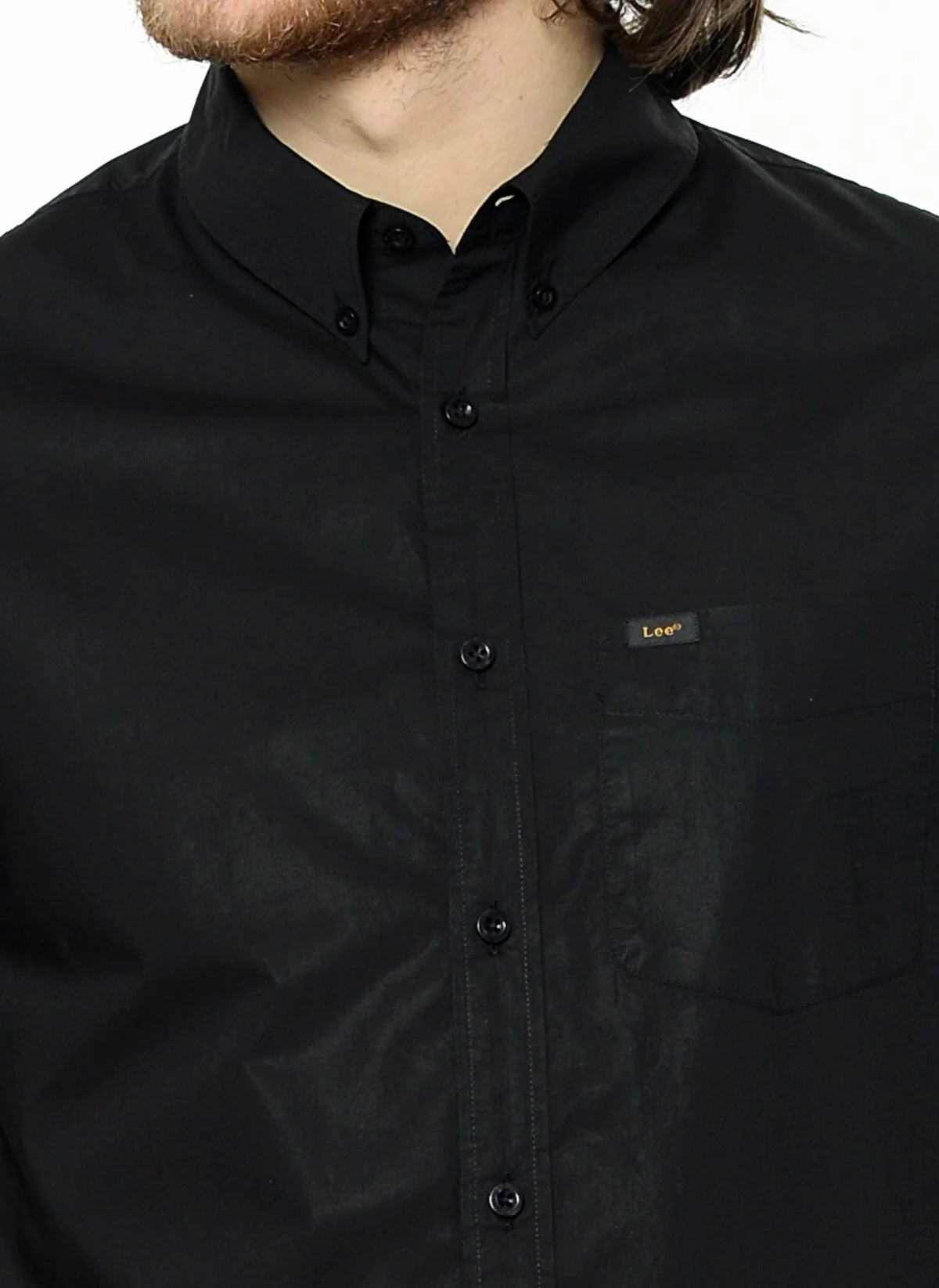 LEE SS BUTTON DOWN MĘSKA KOSZULA KRÓTKI RĘKAW BLACK L886OA01