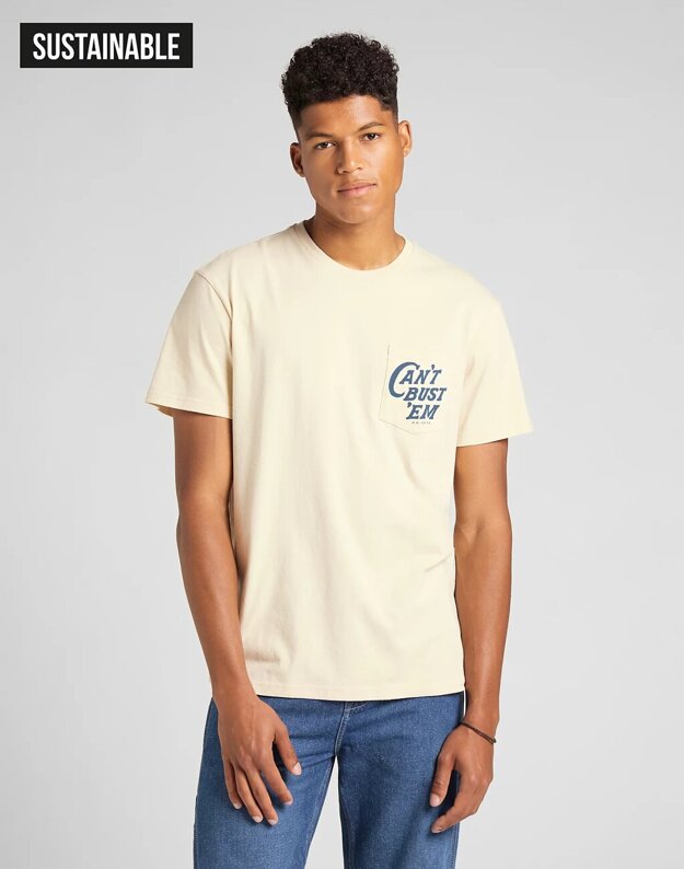 LEE SS CANT BUSTEM TEE BEIGE L60YFETL