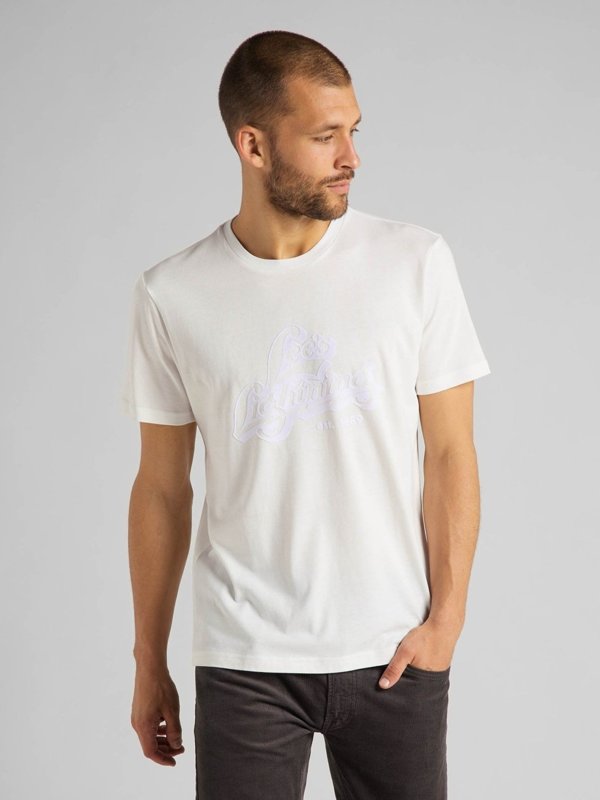 LEE SS TONAL GRAPHIC TEE MĘSKI T-SHIRT WHITE CANVAS L62WETRR