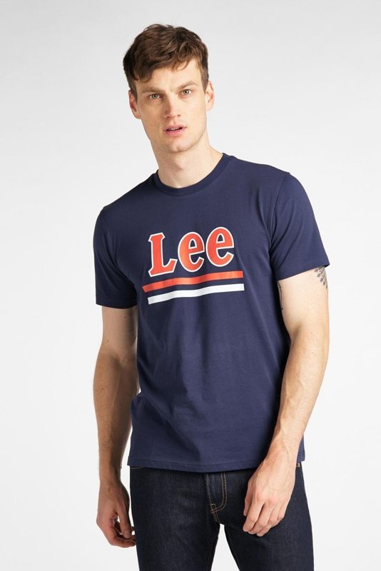 LEE STRIPE TEE MĘSKI T-SHIRT DARK NAVY L64VFQNM