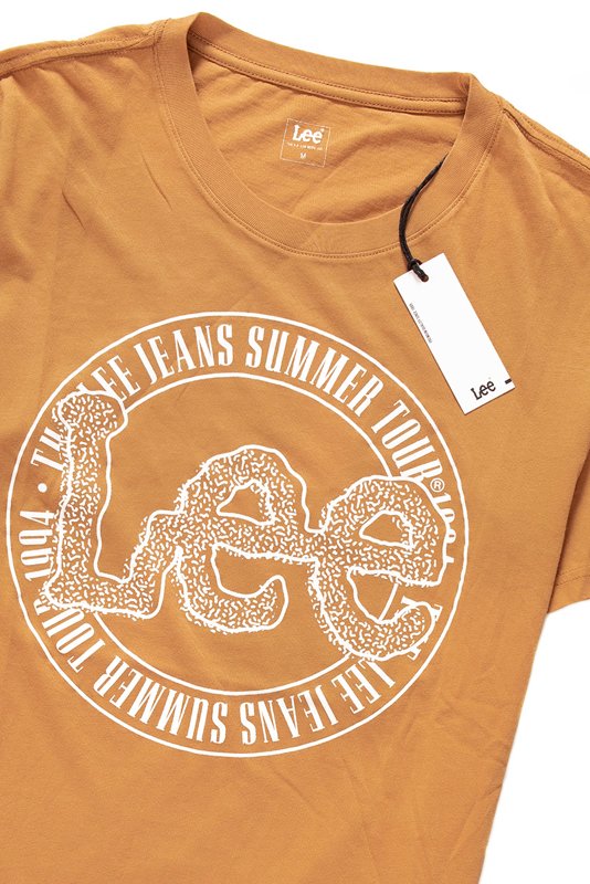 LEE T SHIRT STAMP LOGO TEE BROWN SUGAR L62PAIJO