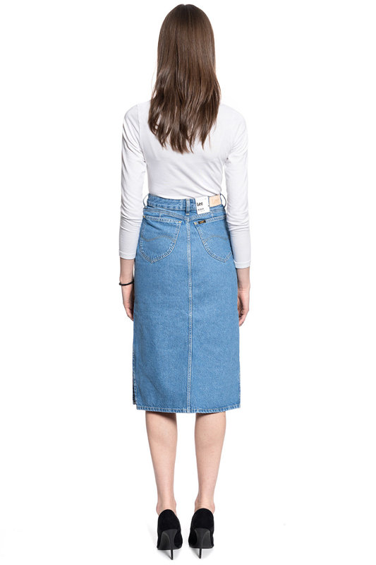 LEE THELMA SKIRT DAMSKA SPÓDNICA JEANSOWA CLEAN CALLIE L38EGAZE