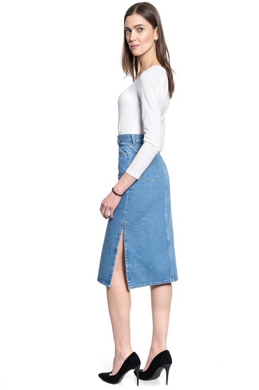 LEE THELMA SKIRT DAMSKA SPÓDNICA JEANSOWA CLEAN CALLIE L38EGAZE