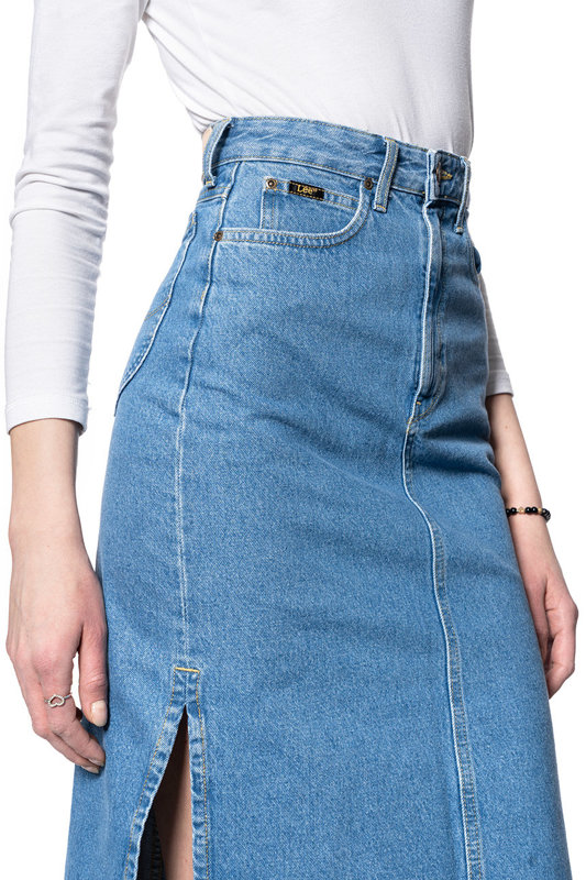 LEE THELMA SKIRT DAMSKA SPÓDNICA JEANSOWA CLEAN CALLIE L38EGAZE