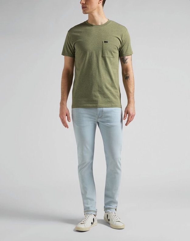 LEE ULTIMATE POCKET TEE MĘSKI T-SHIRT KOSZULKA BRINDLE GREEN L66JWTUA