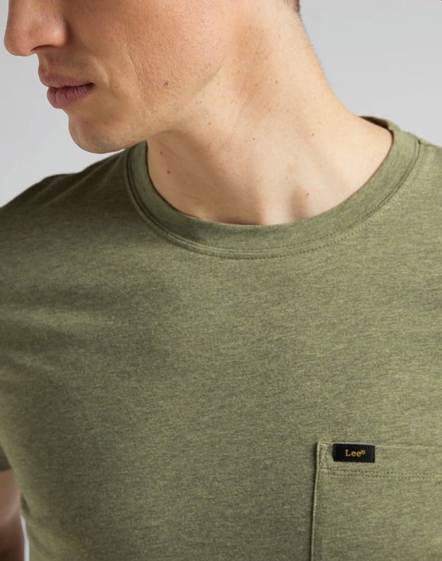 LEE ULTIMATE POCKET TEE MĘSKI T-SHIRT KOSZULKA BRINDLE GREEN L66JWTUA