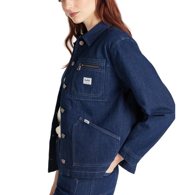 LEE WORKER CHORE JACKET DAMSKA KURTKA JEANSOWA DARK YELT L54JKEIV