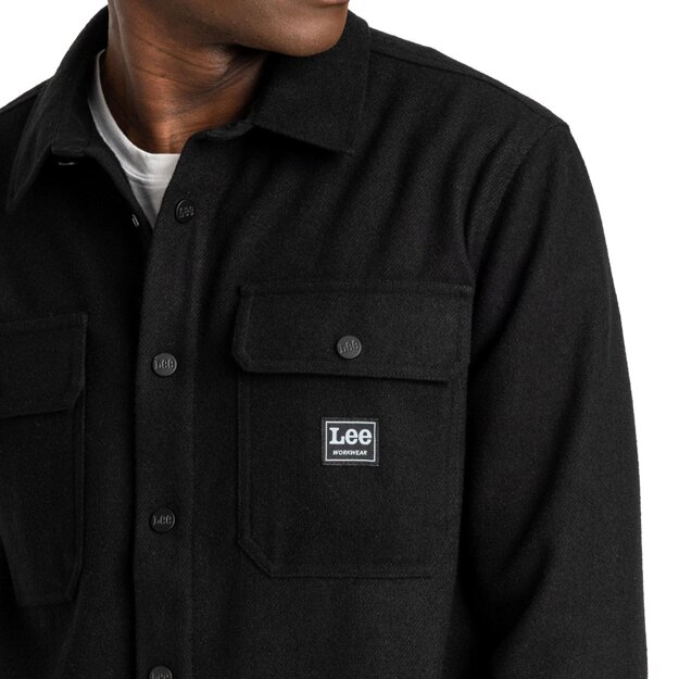 LEE WORKWEAR OVERSHIRT MĘSKA KOSZULA MATERIAŁOWA Z DŁUGIM RĘKAWEM BLACK L68DCS01