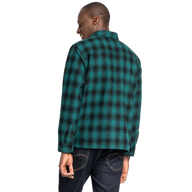 LEE WORKWEAR OVERSHIRT RELAXED FIT MĘSKA KOSZULA MATERIAŁOWA AGATE GREEN L68DCSNB