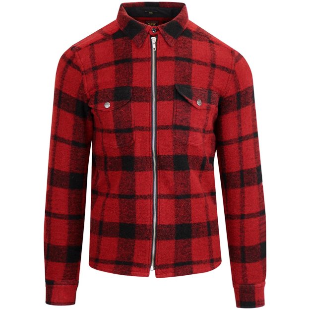 LEE Wool Zip Overshirt  BRIGHT RED L67LVRKG