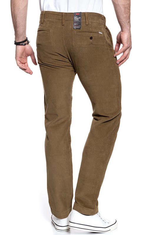 LEVI’S 502 REGULAR TAPER MĘSKIE SPODNIE SZTRUKSOWE SZTRUKS BROWN 521630008