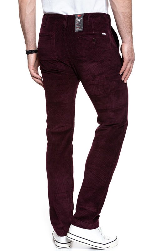 LEVI’S 502 REGULAR TAPER MĘSKIE SPODNIE SZTRUKSOWE SZTRUKS RED 521630010