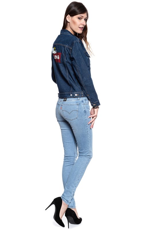 LEVI’S EX-BOYFRIEND TRUCKER DAMSKA KURTKA JEANSOWA JEANS DŻINSOWA PEANUTS 299440069