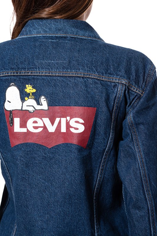 LEVI’S EX-BOYFRIEND TRUCKER DAMSKA KURTKA JEANSOWA JEANS DŻINSOWA PEANUTS 299440069