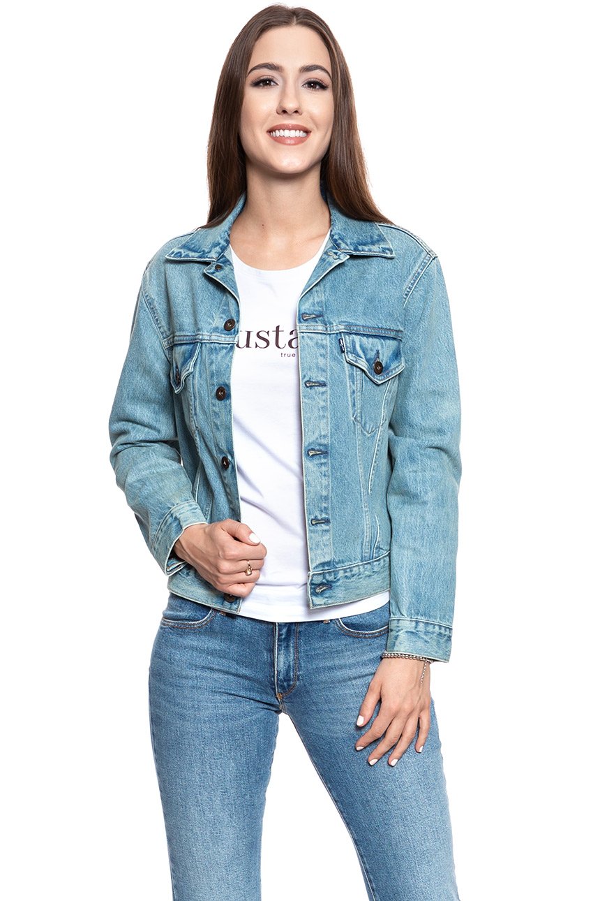 LEVI’S JAPAN BOYFRIEND TRUCKER JACKET DAMSKA KURTKA JEANSOWA JEANS DŻINSOWA BLUE 275500018